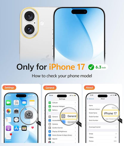 FNTCASE for iPhone 17 Case: [Compatible with Magsafe] Translucent Matte Cases with [Full Camera Protection] [Screen Protector] Military Grade Shockproof Protective Phone Cover - White