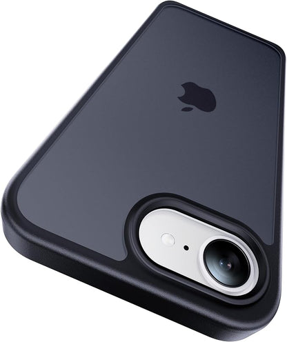 CASEKOO Armor Shockproof for iPhone 17e/ 16e case [16FT Military Grade Protection] Slim Translucent Matte Protective Phone Case Anti-Fingerprint Thin Slim Hard Cover for iPhone 17e/16e 6.1'', Black