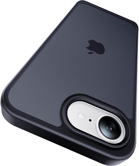 CASEKOO Armor Shockproof for iPhone 17e/ 16e case [16FT Military Grade Protection] Slim Translucent Matte Protective Phone Case Anti-Fingerprint Thin Slim Hard Cover for iPhone 17e/16e 6.1'', Black