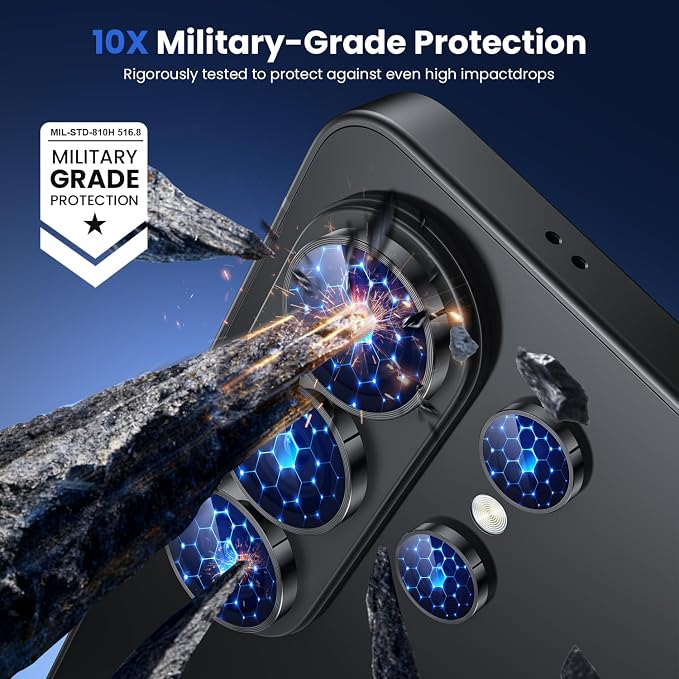 WSKEN for Samsung Galaxy S26 Ultra Camera Lens Protector - Ultra Thin Case Friendly, 9H Shatterproof Tempered Glass with Anti Scratch Metal Circle Camera Screen Protector Cover Accessories, Black