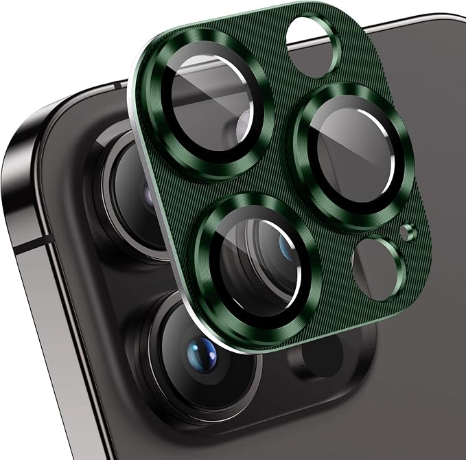 Korecase 2 Pack Camera Protector Compatible with iPhone 14 Pro/iPhone 14 Pro Max Whole Piece 9H Tempered Glass Anti Scratch Dust Strong Adhesion full coverage Protective Green
