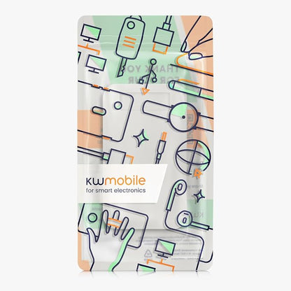 kwmobile Case Compatible with Apple Air MagSafe - Portable Powerbank Cover - External Battery Charger Bag, Shockproof - White