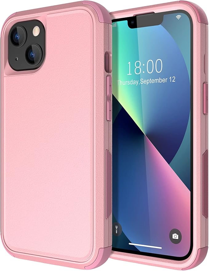 Diverbox for iPhone 13 Case [Shockproof] [Dropproof] [Dust-Proof],Heavy Duty Protection Phone Case Cover for Apple iPhone 13 (Pink)