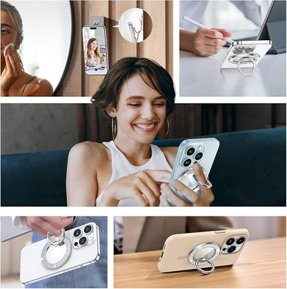 Syncwire Magnetic Phone Grip for MagSafe, Sparkle Ring Holder, Rotatable Kickstand Bling Ring Stand Removable MagSafe Accessories for iPhone 17 Pro Max 16 15 14 13, Android, Samsung etc.
