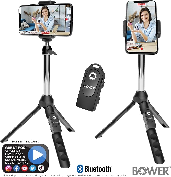 Bower Multipod 6-in-1 Tripod Selfie Stick with Remote Shutter for Smartphones