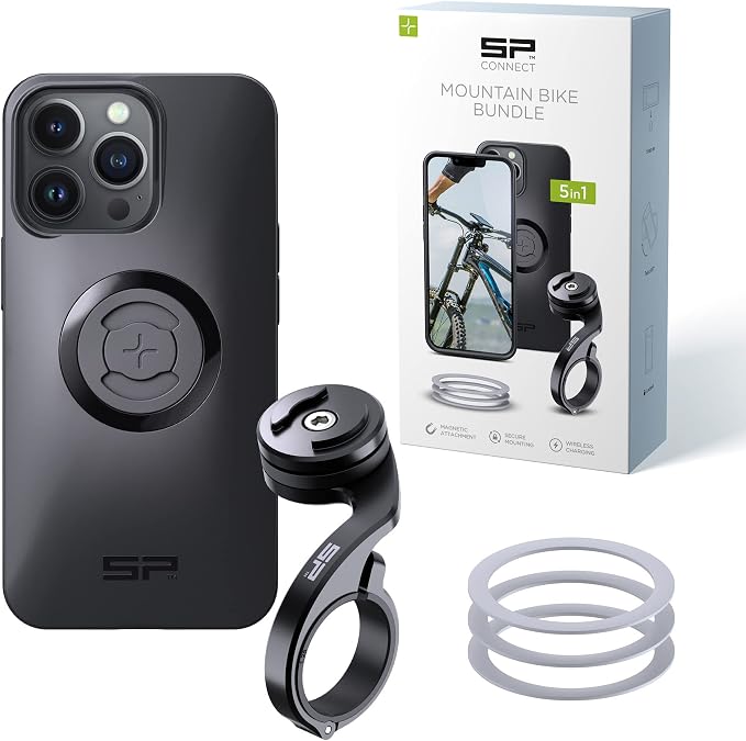 SP CONNECT Mountain Bike Bundle | SPC+ | Compatible with iPhone 13 Pro | Mountain Bike Phone Holder | Bike Phone Mount | Bicycle Accessories and Bike Phone Holder | Cell Phone Holder