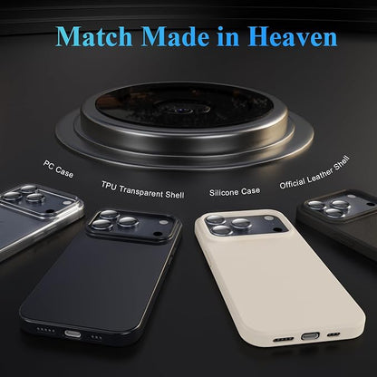 YWXTW Camera Lens Protector for iPhone 17 Pro/iPhone 17 Pro Max, [1 Step Installation Tray] Tempered Glass Screen Protector Metal Individual Camera Cover Accessories Case Friendly (Deep Blue)