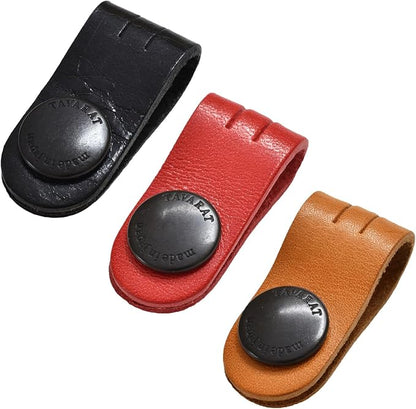 TAVARAT Cord Organizer, Cable Organizer, Charger Organizer, made in Japan, Genuine Leather, Cable Straps, Cable management, Cable Holder (Three-colour set A)