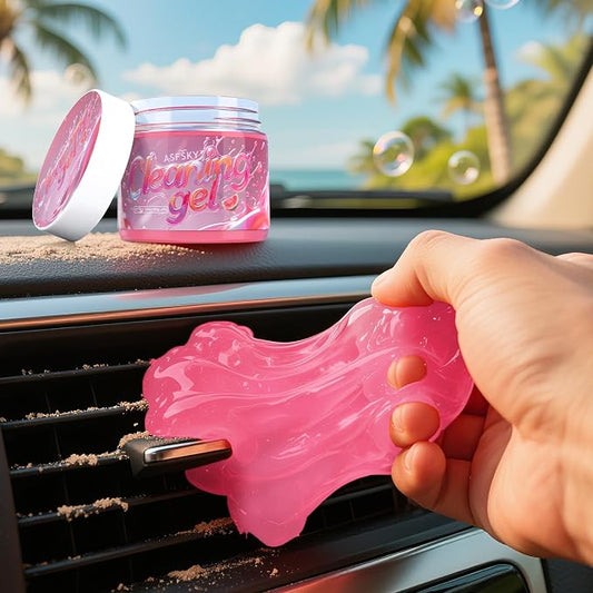 ASFSKY Car Cleaning Gel (Red,watermelon) Cleaning Putty Universal Dust Cleaning Car Interior Cleaner Keyboard Dust Remover Car Slime Gifts for Men Women girl（1 pack）