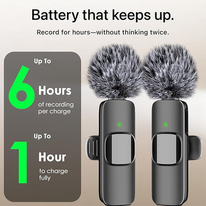 Mini Mic Pro - Professional Wireless Microphone for iPhone, iPad, Lavalier Microphone for Video Recording - iPhone Mic Crystal Clear Recording for Content Creators (iPhone 14 & Below)