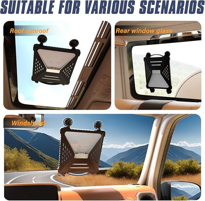 ACOVE Suction Car Cup Mount for Starlink-Mini,2-in-1 Satellite Dish Mounts Protective Silicone Case & Strong Suction Cup Stable Satellite Signal with Hook & Handle for Car Window/RVs/Road Trips,Black