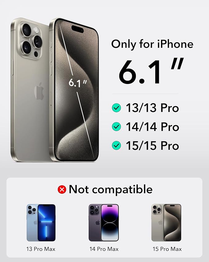 ESR Waterproof Phone Pouch for iPhone 13 Pro / 14 Pro / 15 Pro, Underwater Touch Sensitivity, IPX8 Floating Waterproof Cellphone Case with Lanyard, Dry Bag for Snorkeling, Black