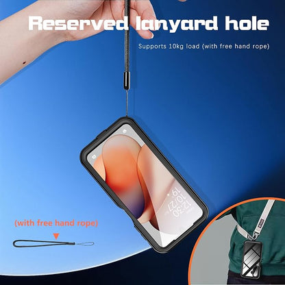 Waterproof Case Compatible with Samsung Galaxy A17 5G, Fully Sealed Underwater IP68 Waterproof Shockproof Dustproof Full-Body Protective Clear Cover Built-in Screen Protector. (Black)