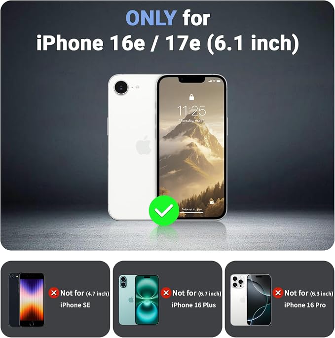 jaroco Magnetic for iPhone 17e Case& iPhone 16e Case,[Compatible with MagSafe][Military Grade Drop Protection][Heavy Duty Protection][Non-Slip][Shockproof]2-Layer Bumper Phone Case 6.1''-Antique White