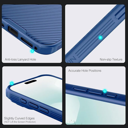 Nillkin Camshield Case for iPhone 17 Pro Max Case, [Built-in Dual Camera Cover][Slim Profile] [Military Grade Drop Protection] Shockproof Bumper Phone Case 6.9 inch 2025 Blue