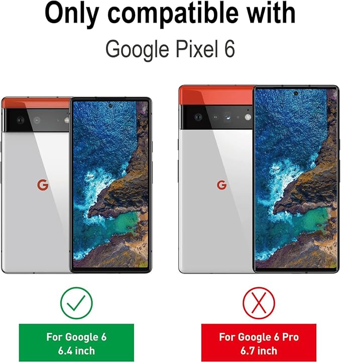 Pixel 6 Screen Protector Tempered Glass with Camera Lens Protector for Google Pixel 6 [Fingerprint Unlock][Anti-Scratch][6.4 Inch][2+ 2 Pack ]