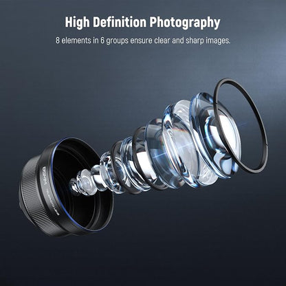 NEEWER HD 85MM Telephoto Phone Lens Only for 17mm Thread Backplate, 2.5X Magnification Compatible with SmallRig NEEWER iPhone Samsung Phone Cage Case with 17mm Lens Adapter, LS-59