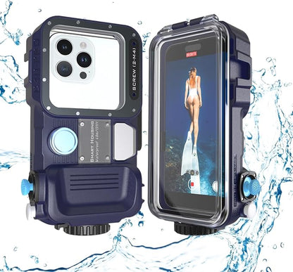 Universal Underwater Phone Case for Snorkeling and Diving, [131FT/40M] Professional Scuba Dive Waterproof Phone Case for iPhone and Android, Easy Camera Controls/Underwater Photo & Video