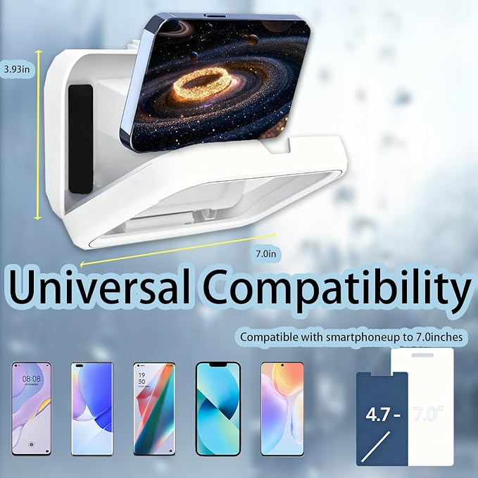 Shower Phone Holder Waterproof - [IPX6 Waterproof] 480° Rotation Wall Mount Shower Phone Case, Anti-Fog High Sensitive HD Detachable Phone Mount for Kitchen Bathroom Bathtub , Fit 4-7" Phone - White