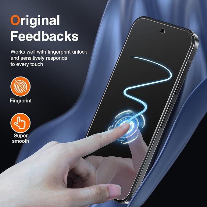 LK 2 Pack for Google Pixel 10 Pro Screen Protector, 2 Pack Camera Lens Protector, Tempered Glass Fit Lens Cutouts Ports, one second Fingerprint Unlock, 0 Bubble, with Easy Installation Tool