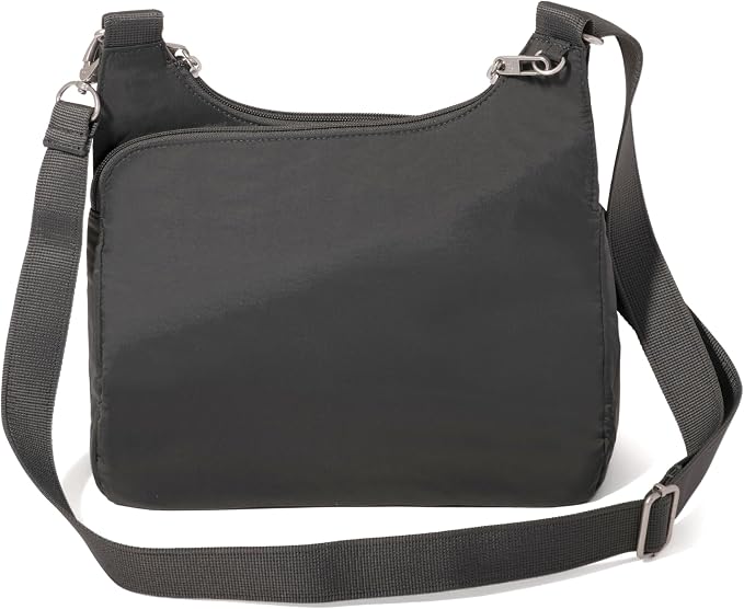 Baggallini Securtex Anti-theft Crossover Crossbody Bag 11”w X 8.5”h, Rfid, Built-in Wallet, Locking Zippers