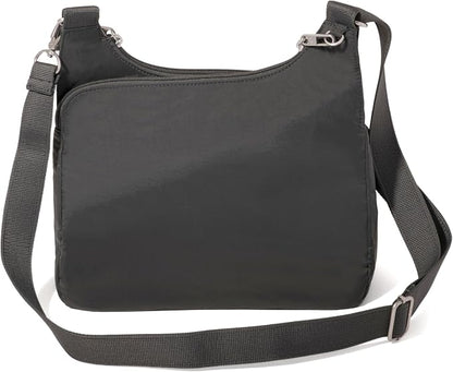 Baggallini Securtex Anti-theft Crossover Crossbody Bag 11”w X 8.5”h, Rfid, Built-in Wallet, Locking Zippers