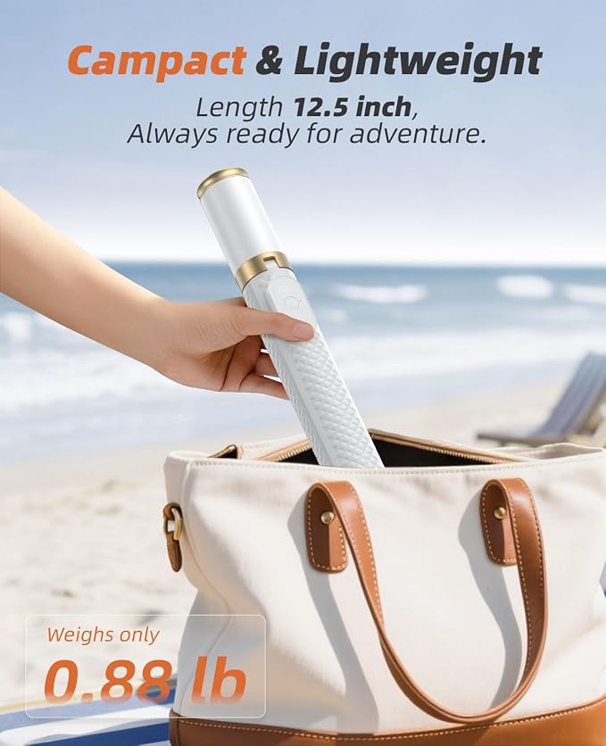 Phone Tripod & Selfie Stick with Remote, Portable, Lightweight for Video Recording Vlog, Extendable Travel Tripod Stand Compatible with iPhone Android, White, 62"