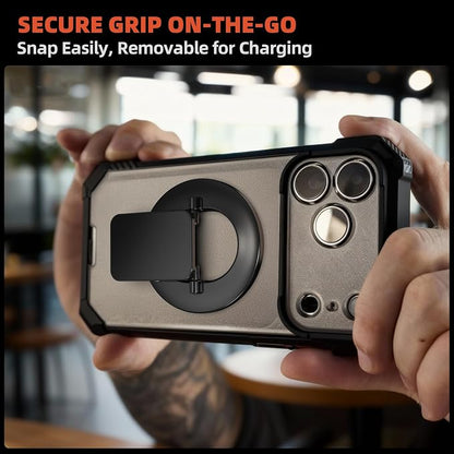 Magnetic Ring Holder for MagSafe Dual-Side Magnetics, Removable Gym Phone Grip with Kickstand for iPhone 17/16/15/14/13/12/ Series MagSafe Case All Phones