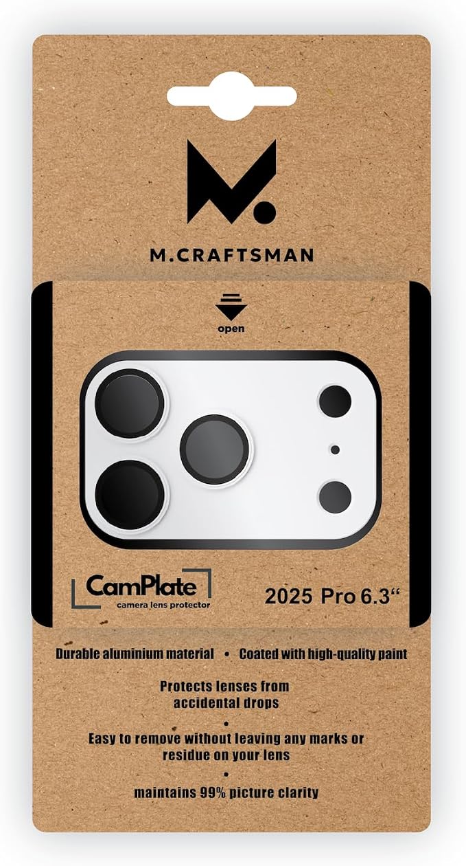 for iPhone 17 Pro Camera Lens Protector | Aerospace-Grade Aluminium | Full Protective Cover | Anti-Glare Sapphire Glass | Finish White