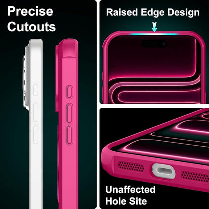360° Magnetic Swivel Ring for iPhone 17 pro case, Built-in Metal Stand and Ring Holder, Magsafe Compatible, Military Grade Protection, Shockproof - Rose Pink