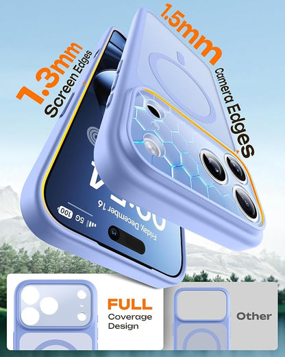 TOCOL for iPhone 17 Pro Case, Compatible with Magsafe Charger, Full Camera Protection, Translucent Matte Phone Case for 17 Pro 6.3 inch (Light Blue)