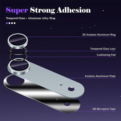 Camera Lens Protector for iPhone Air (iPhone 17 Air) Camera Lens Protector [Strong Adsorption] [Not Easy to Break] Metal Tempered Glass Rear Camera Screen Cover - Titanium Grey