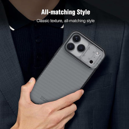 Nillkin Camshield Case for iPhone 17 Pro Max Case, [Built-in Dual Camera Cover][Slim Profile] [Military Grade Drop Protection] Shockproof Bumper Phone Case 6.9 inch 2025 Clear Black