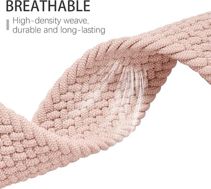 Braided Solo Loop Bands Compatible with Fitbit Charge 6/Charge 5, 3 Pack Adjustable Stretchy Wristbands Soft Woven Nylon Replacement for Fitbit Charge 5/Charge 6 Tracker Smart Watch for Women Men