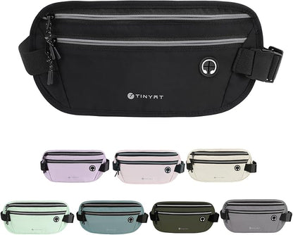 Slim Running Belt for Women Men Runners Fanny Packs With Phone Holder Hidden Pockets Exercise Waist Bag for Marathon Workout