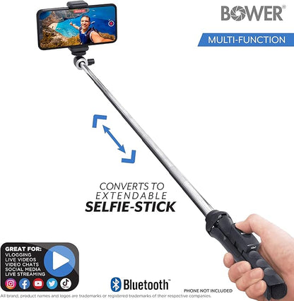 Bower Multipod 6-in-1 Tripod Selfie Stick with Remote Shutter for Smartphones