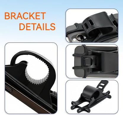 Bike Phone Holder & Motorcycle Phone Mount - Adjustable Handlebar Cell Phone Clasm for Bicycle, Scooter, E-Bike, Universal 4.7"-6.8" Smartphones for iPhone 17/16/15 Pro Max, Galaxy S24, Shockproof