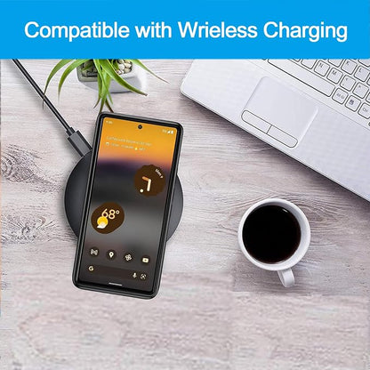 Battery Case for Pixel 6a, Upgraded 10000mAh Battery Pack Rechargeable Charger Case with Wireless Charging Compatible for Pixel 6a(6.1 inch) External Battery Charging Cover(Black)