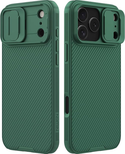 Nillkin Camshield Case for iPhone 17 Pro Max Case, [Built-in Dual Camera Cover][Slim Profile] [Military Grade Drop Protection] Shockproof Bumper Phone Case 6.9 inch 2025 Green