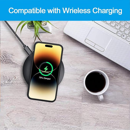 Battery Case for iPhone 14 Pro, Upgraded 10000mAh Battery Pack Rechargeable Charger Case with Carplay Wireless Charging Compatible for iPhone 14 Pro (6.1 inch) External Battery Charging Cover(Black)