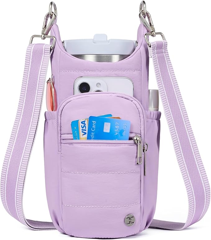 Telena Water Bottle Holder with Strap RFID Crossbody Bags for Women for Walking, Hiking, Cycling