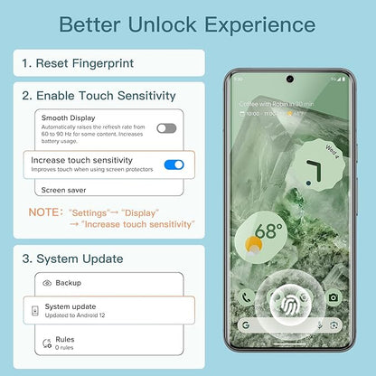 JETech Screen Protector for Google Pixel 8, 2+2 Pack | with Camera Lens Protector, Flexible TPU Film, Fingerprint ID Compatible, HD Clear, Easy Installation