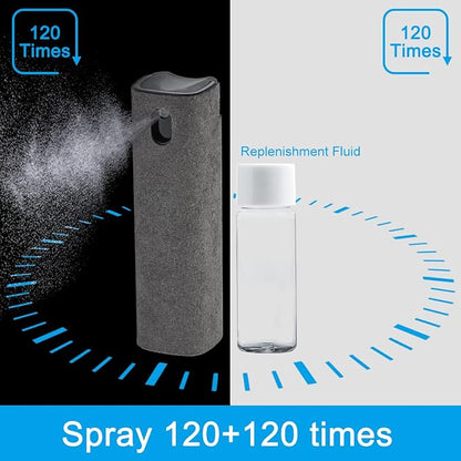 Screen Cleaner Touchscreen Mist Spray, walrfid Cleaning Kit for Electronic Smart Phone TV, Laptop, Tablet, PC, Computer Monitor LCD Flat Screens, Eyeglasses, Compatible with iPhone iPad MacBook Pro