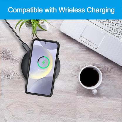 Battery Case for Galaxy S24 Plus, Upgraded 12000mAh Battery Pack Rechargeable Charger Case with Wireless Charging Compatible for Galaxy S24 Plus (6.7 inch) External Charging Cover (Black)