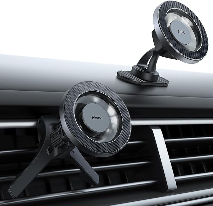 ESR for MagSafe Car Mount, Magnetic Car Phone Holder Mount, Air Vent/Dashboard Magnetic Phone Mount for iPhone 17/16/15/14/13/12, Galaxy S25, Pixel 10, Strong Magnets, Charging Not Supported