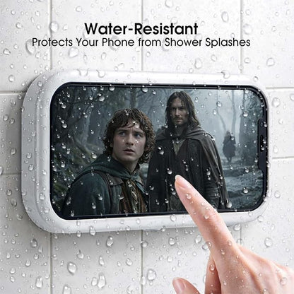 Shower Phone Holder, Waterproof 480° Adjustable Wall Mount Bathroom Stand, Touch-Friendly Anti-Fog Case for 4–7 Inch Phones
