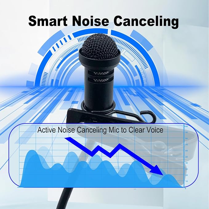 Type C Lavalier Microphone Compatible with iPhone 17/16/15 Pro Max,for Galaxy S25 S24 S23 S22 S21 Smartphone USB C Android Devices, iPad 10 iPad Pro Air 5 4 Computers PC for Live Streaming,3M