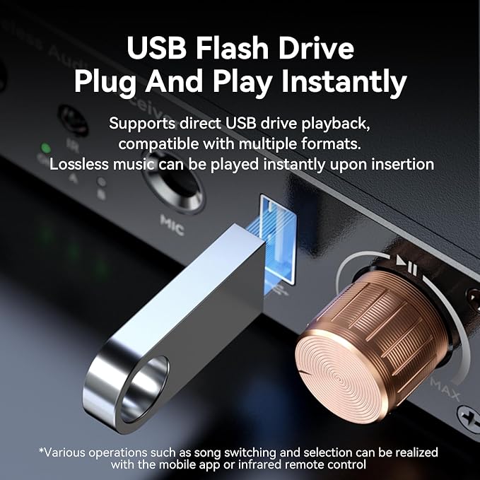 Bluetooth 6.0 Receiver, Bluetooth Audio Adapter with 3.5mm AUX RCA Cable, Wireless Audio Receive Old Stereo/Home Speakers/Wired Headphones/Home Audio Music Streaming Stereo System