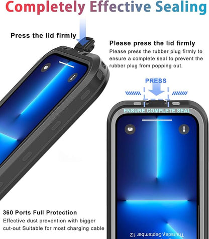 for iPhone 13 Pro Case Waterproof Shockproof Dustproof Full-Body Sturdy with Camera Lens Protector and Built-in Screen Protector,Underwater Full Sealed Cover Protective for iPhone 13 Pro