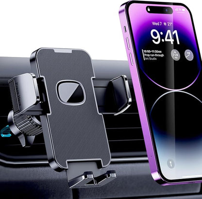 Phone Holder Car Mount for iPhone[Powerful Suction]Phone Mount for Car Dashboard Windshield Air Vent Universal Accessories[Thick Cases Friendly]Automobile Cell Phone Holder Fit iPhone Smartphone